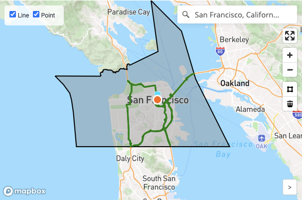 Drawing an assessment boundary on the map